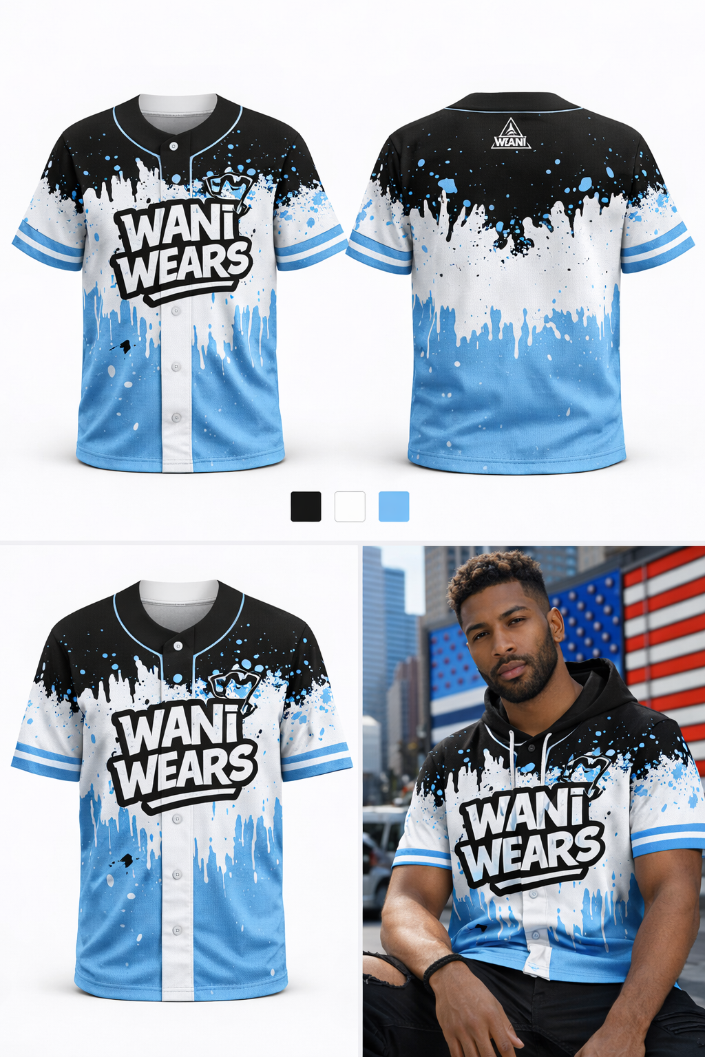 Custom Baseball Button Jersey Manufacturer | Premium Sublimated Team Uniforms Bulk | WANI WEARS - Image 4