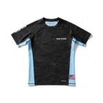 black athletic performance t-shirt with moisture-wicking fabric, slim fit gym wear, breathable sports training top by Wani Wears”