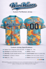 Custom Baseball Uniform – Full Button Sublimated Jersey | Wholesale Teamwear Manufacturer USA Europe Turkey Australia | WANI WEARS - Image 3