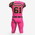 Personalized American Football Uniform – Back View
