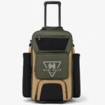Wani Wear custom baseball trolley bag front view with extended handle