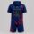 Back view of custom lacrosse uniform with player name and number 24 printed on jersey