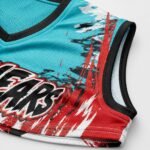 Lacrosse jersey design details team name number and brand label
