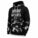Side angle view of custom tie-dye streetwear hoodie for private label gym wear brands