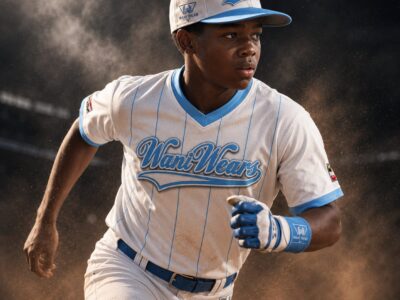 Custom baseball V-neck jerseys with personalized team logo, player name and number