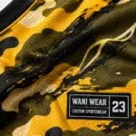 Private-label basketball jersey and shorts details