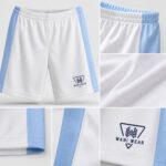 Custom soccer uniform set front view jersey and matching shorts