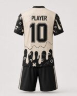 Back of custom soccer jersey with player name and number 10 sublimated print
