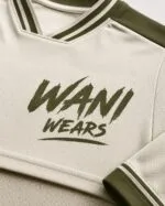 Breathable custom soccer jersey fabric and stitching close up