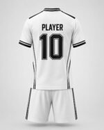 Custom soccer jersey back view with player name and number 10