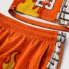 Orange sublimated basketball jersey and shorts set