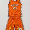 Custom basketball uniform flat-lay product view