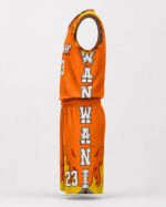 Basketball uniform stitching waistband and pocket detail