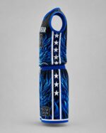 Blue sublimated basketball uniform side view