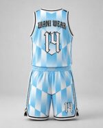 Personalized basketball uniform back view