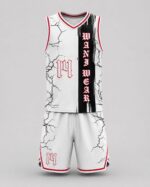 Custom Basketball Uniform Set – White Lightning Crack