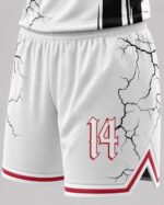 Custom Basketball Uniform Set – White Lightning Crack - Image 4
