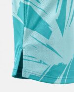 Basketball jersey hem and fabric texture close-up