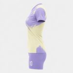 Side view of custom women volleyball jersey and shorts