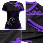 Custom sublimated women’s volleyball jersey three-quarter view