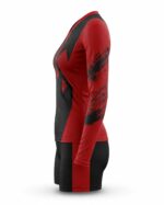 Custom women’s volleyball jersey and shorts side view