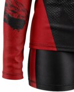 Custom volleyball jersey sleeve fabric and reinforced hem stitching detail