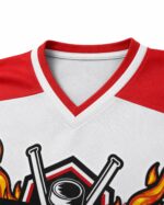 Custom Ice Hockey Jersey stitching detail