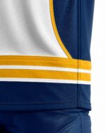 Custom Ice Hockey Uniform Set jersey fabric close up
