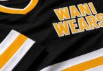 Custom Ice Hockey Jersey logo and fabric close up