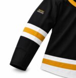 Custom Ice Hockey Jersey sleeve stitching close up