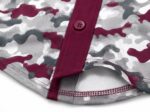 ustom full button baseball jersey hem stitching detail