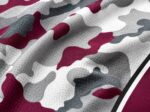 Sublimated baseball jersey breathable fabric camouflage close-up