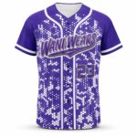 Personalized baseball jersey back view WANI number 23