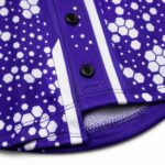 ublimated baseball jersey buttons and stitching close-up