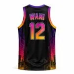 Custom basketball jersey back with player name and number 12