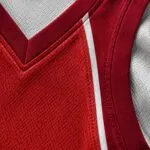 Custom basketball jersey V-neck and reinforced stitching detail