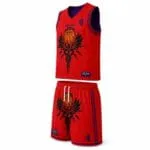 Custom Red Basketball Uniform Set – Personalized Jersey & Shorts - Image 4