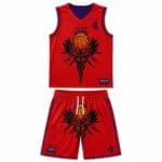 Custom Red Basketball Uniform Set – Personalized Jersey & Shorts