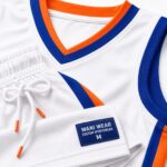White Custom Basketball Uniform Set – Jersey and Shorts - Image 3