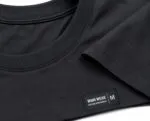 Custom basketball T-shirt fabric collar and stitching close-up