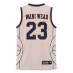 WANI WEAR custom basketball jersey back view with team name and player number