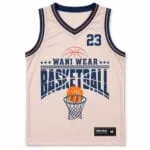 WANI WEAR custom basketball jersey back view with team name and player number