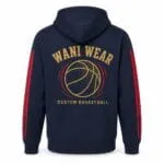 Custom Navy Blue Basketball Hoodie – Private Label Teamwear - Image 2