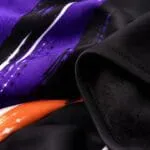 Custom basketball hoodie brushed fabric and ribbed cuff close-up