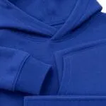 Custom basketball hoodie hood pocket cuff and stitching close-up