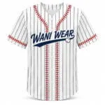 Custom white pinstripe baseball jersey back with player number 23