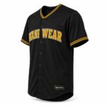 Custom Full Button Baseball Jersey – Black Team Uniform - Image 4