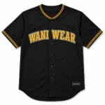 Custom Full Button Baseball Jersey – Black Team Uniform