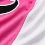 reathable pink and white mesh fabric for custom baseball jerseys