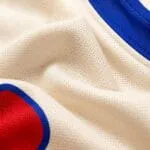 Breathable mesh fabric close-up of custom baseball team jersey
